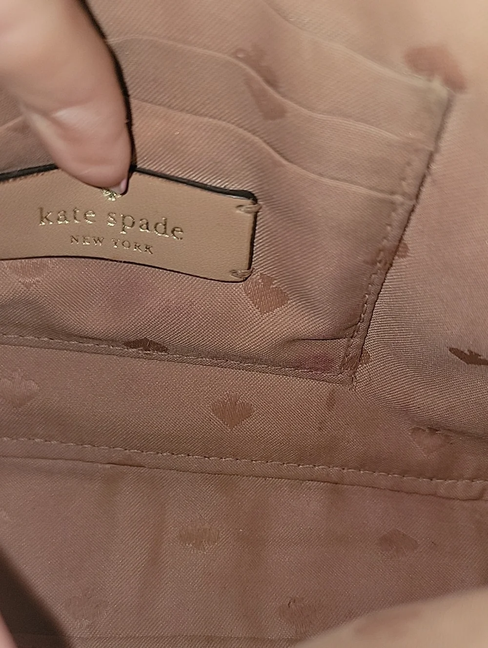 kate spade tan beige leather crossbody with detachable coin pouch